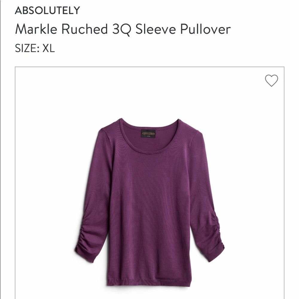 ABSOLUTELY-BRAND NEW-Markle Ruched Sleeve Pullover